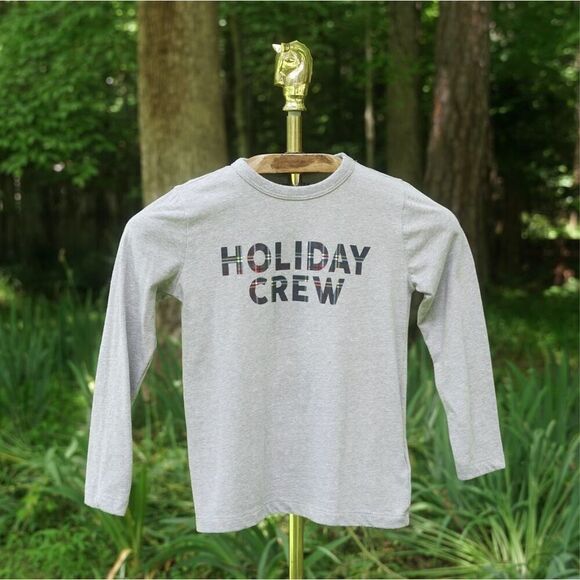 J.Crew Crewcuts Holiday Crew Grey Toddler T-Shirt - Picture 1 of 5